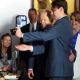 President Biden had selfies taken with diners at a Mexican restaurant in Las Vegas