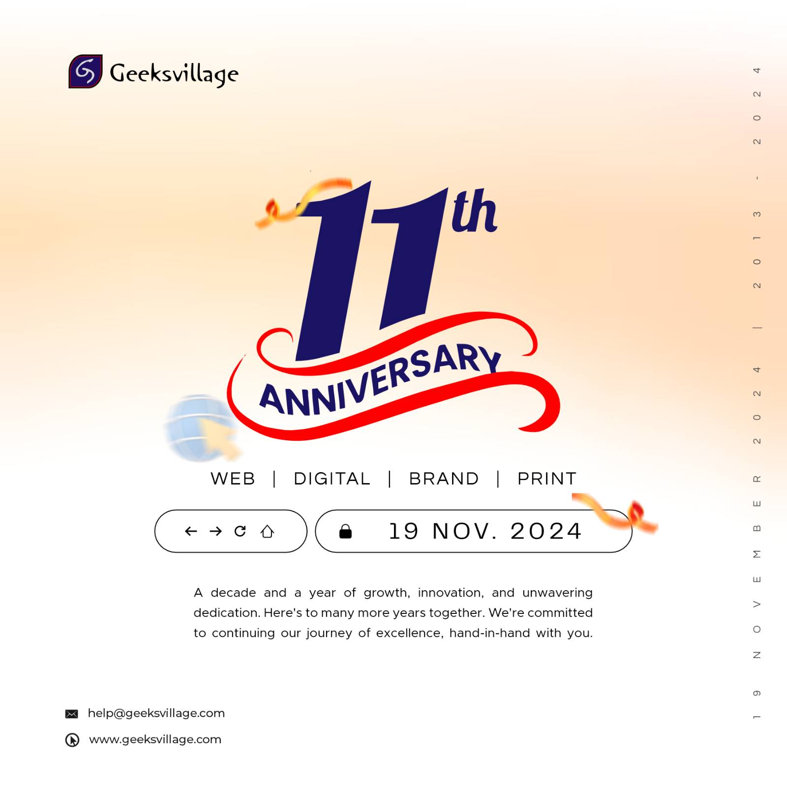 Geeksvillage Marks 11th Anniversary